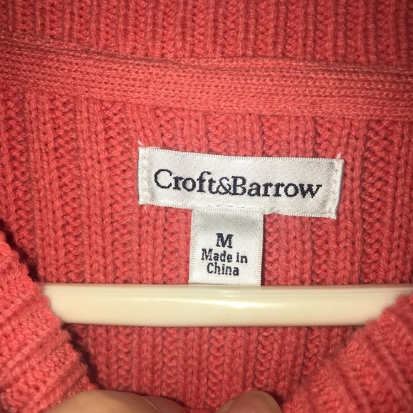 Pink and grey horizontal striped sweater - Picture 2 of 3